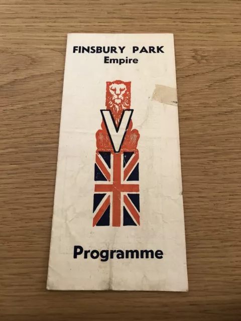 Vintage 1945 Finsbury Park Empire Theatre Programme