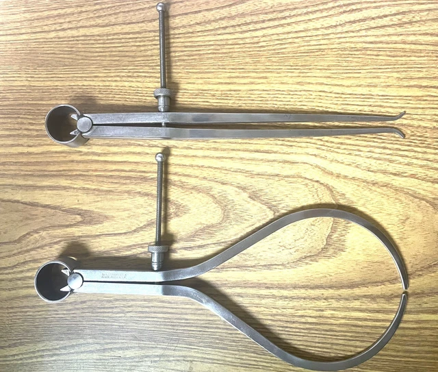Vint L.S  Starrett 8”  Spring Type Fay Style No. 74 & 75 Calipers