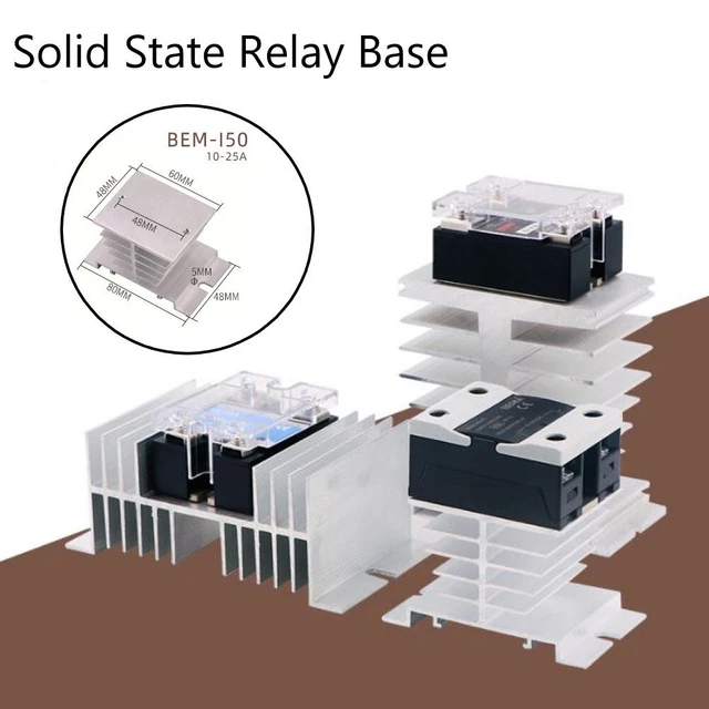 Relais Base Solide État Chaleur Dissipation Ssr Da Aa Simple Phase Argent/Noir