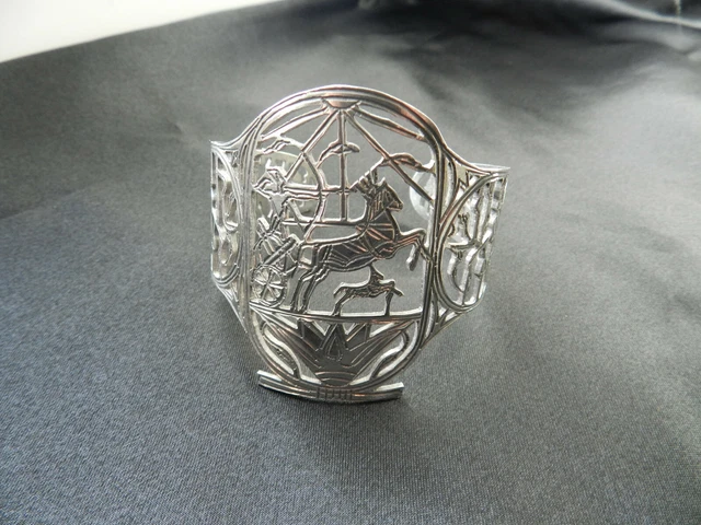 BIJOU CREATEUR - Bracelet Vintage En Metal Blanc Ubu Paris #42 EUR 12