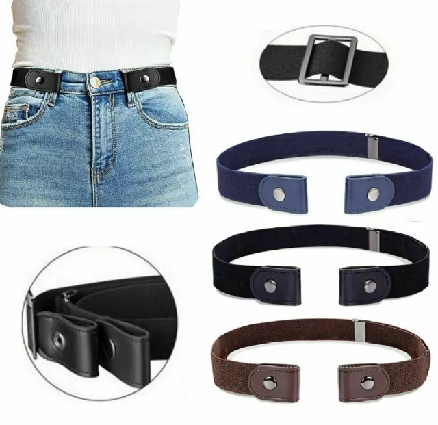 Men Women Buckle-free Elastic Invisible Waist Belt for Jeans No Bulge Hassle