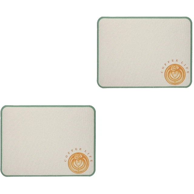 2x Almohadilla de secado ligera reutilizable Alfombra de café Alfombra de barra para encimera para cocina
