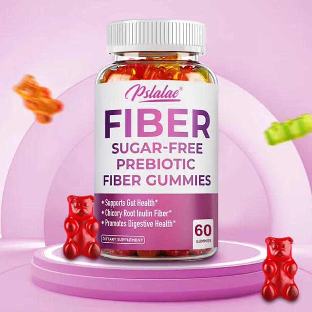 Aldult Sugar Free Prebiotic Fiber Gummies - Chicory Root Inulin Fiber Supplement