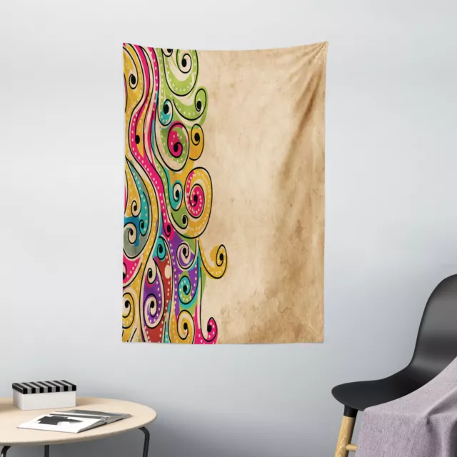 Tribal Tapestry African Folk Art Forms Print Wall Hanging Decor