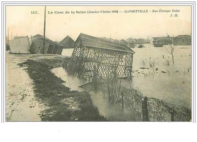 94.Alfortville.la  Crue De La Seine.janvier 1910.Rue Etienne Dolet