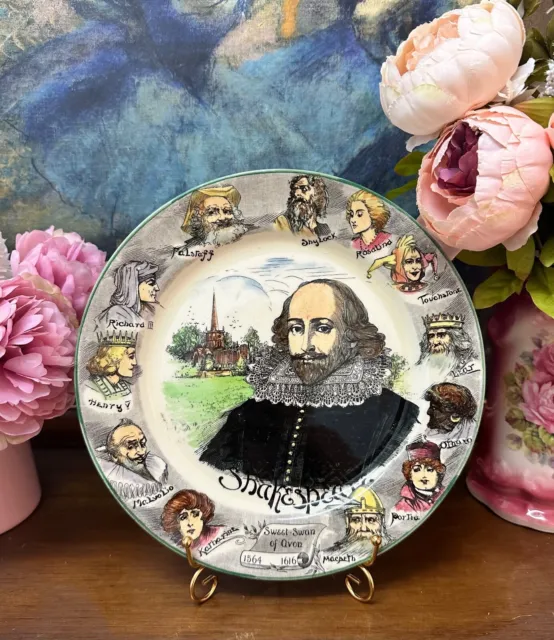 Vintage c1940s Royal Doulton "Shakespeare" Portrait Large Decorative Plate