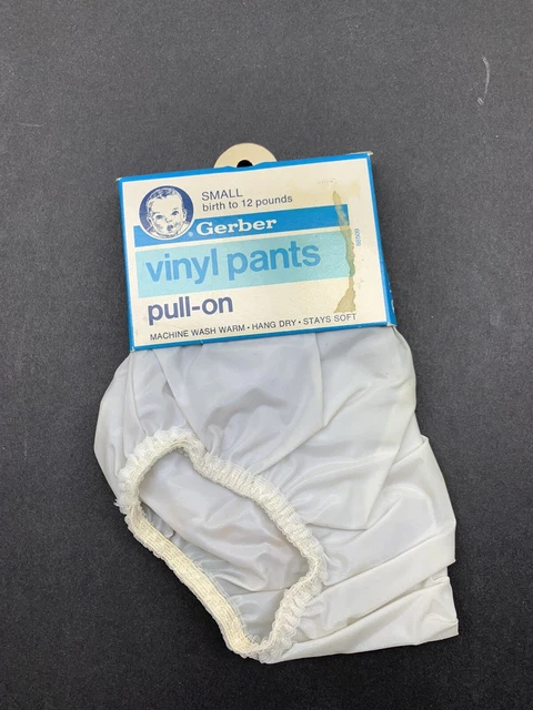 GERBER VINYL PANTS Pull On Diaper Cover Small Baby Up to 12 pounds