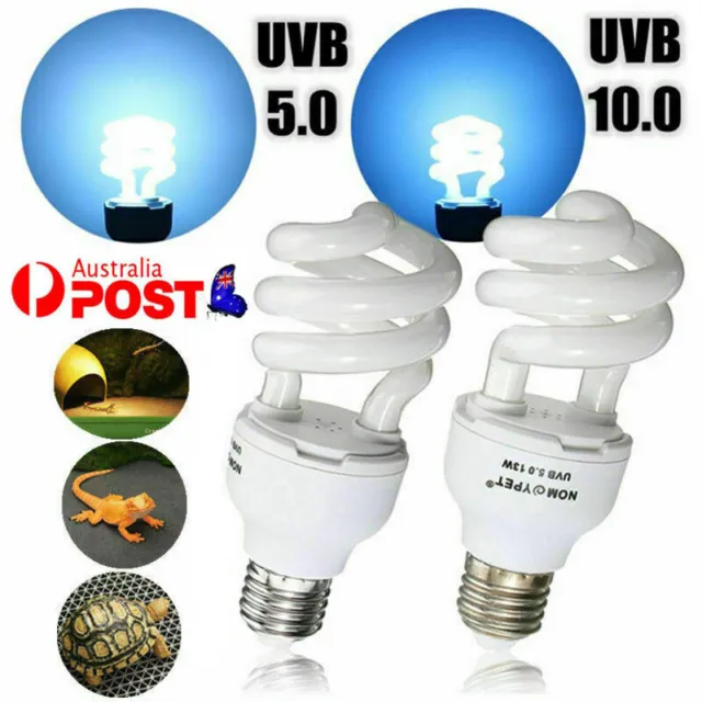 13W UV UVB Light Compact Bulb Lamp Globe 10.0 Calcium Reptile Lizard Turtle