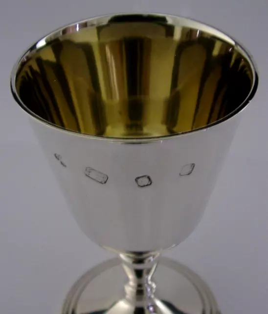 HEAVY 184g ENGLISH SOLID STERLING SILVER GOBLET CHALICE CUP 1975 BARWARE