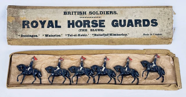 Lot Soldats Britains Royal Horse Guards (The Blues) – Avant-guerre – Boîte