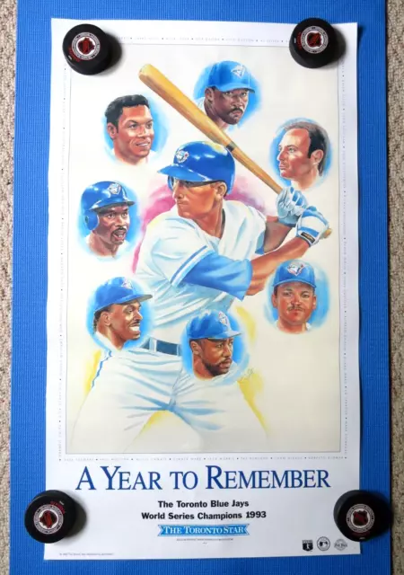 Toronto Blue Jays, 1993 World Series Champions, Toronto Star Poster, High Grade