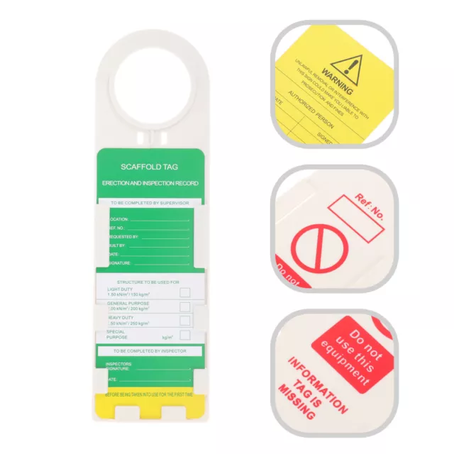 1 juego de soporte de estado de andamio y kit de etiquetas etiqueta de inspección de seguridad andamios
