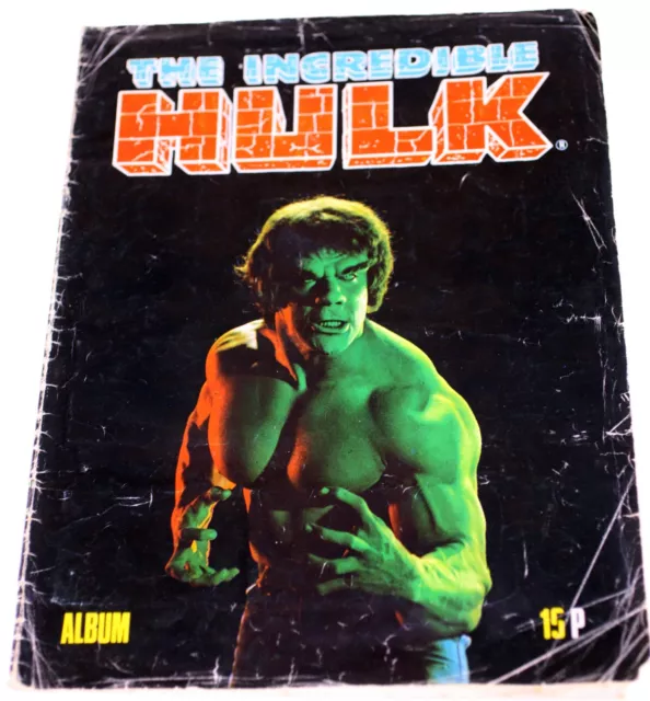 The Incredible Hulk 1979 sticker album-COMPLETE and SUPER RARE (Weight: 190g)