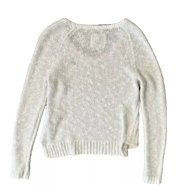 Abercrombie and Fitch kids knit sweater white size small EUC 3