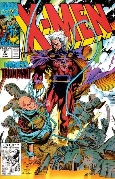 X-MEN (Vol. 2) #2 F/VF, Jim Lee art, Direct, Marvel Comics 1991 Stock Image