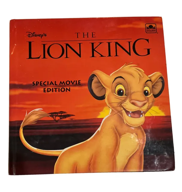 The Lion King Special Movie Edition HC Book, 1994 The Walt Disney Co & Golden