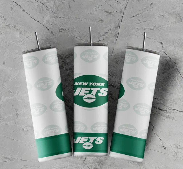 New York Jets 20 oz hot cold Tumbler Double Walled Game Day