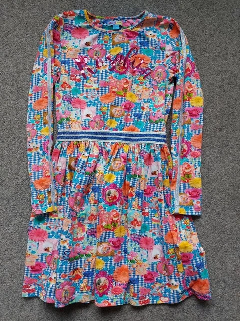Rosalita Senoritas Designer Girls Multicoloured Design Dress,  10 Yrs
