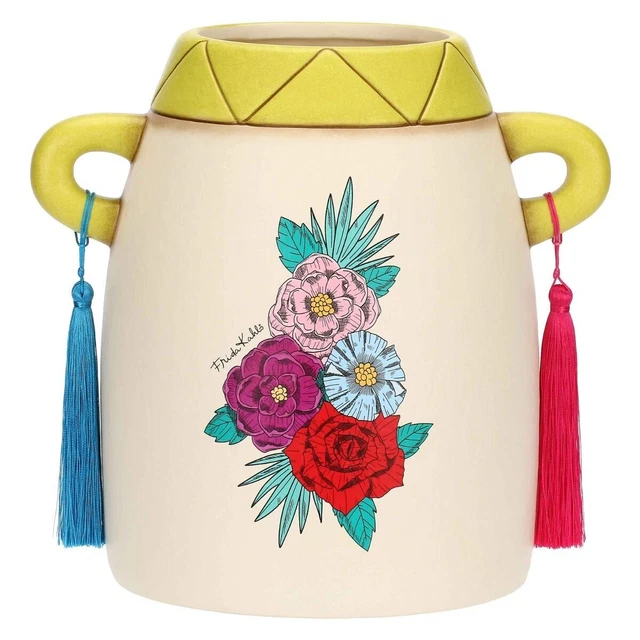 THUN Vaso Country In Ceramica - Decorazione Interni Con Fiori E Farfalle, Bianco Multicolore