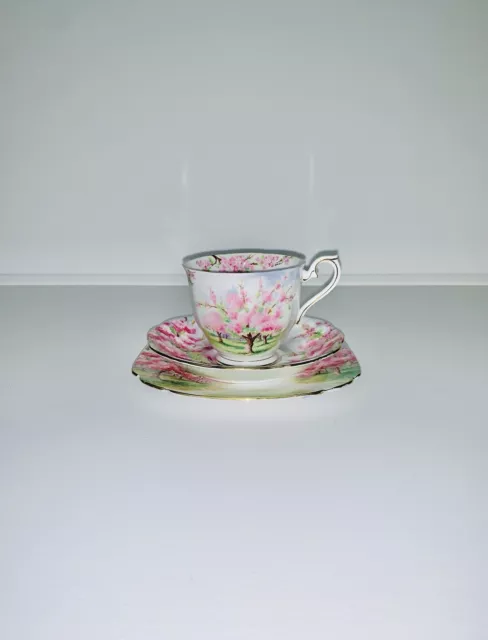 Royal Albert - Blossom Time, tea trio. First quality, made in England