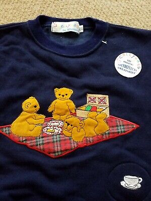 Kids  Embroidered navy blue Sweatshirt 🧸 teddy  bear design age 4/5🧸 gift idea
