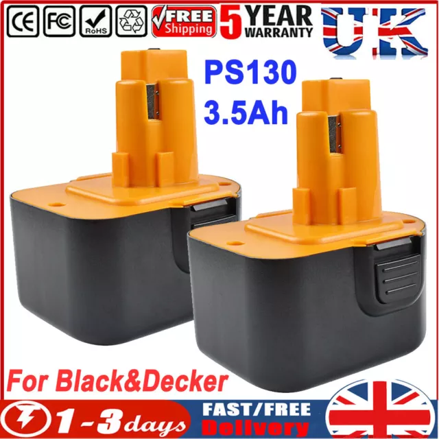 CREABEST 3.5Ah Ni-MH Replacement for Black & Decker 12V Battery PS130 A9252  A9275 PS130 PS130A Firestorm PS130 Power Tool Battery Packs