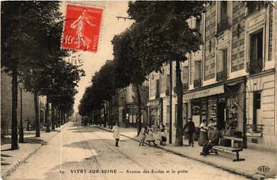 CPA ak vitry-sur-seine avenue schools and la poste (672127)