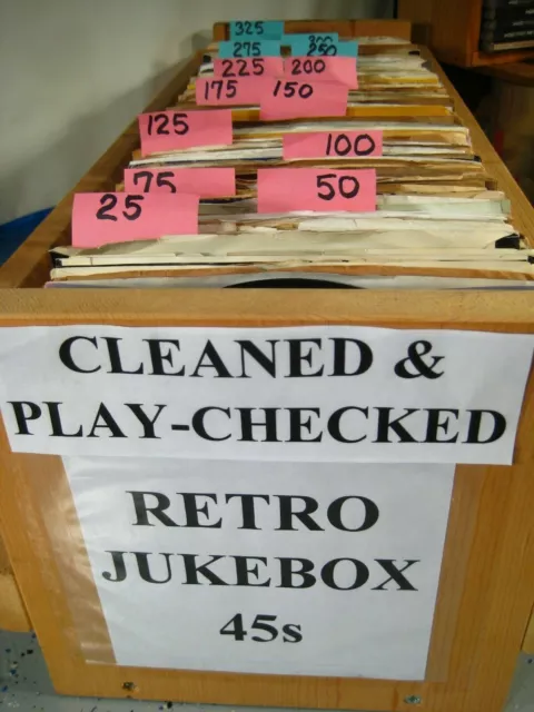 vinyl record Retro 60s 70s Jukebox 45 rpm you select Cleaned & Plays VG+ or NM-