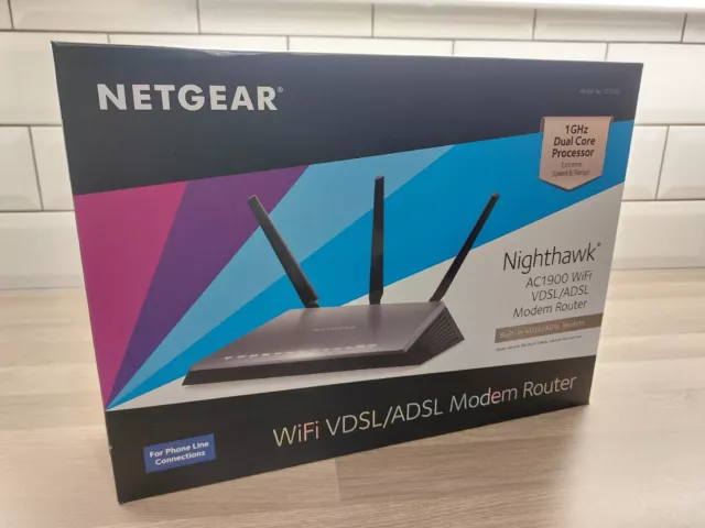 Netgear Nighthawk D7000 AC1900 WiFi VDSL ADSL Modem Router, Read Description