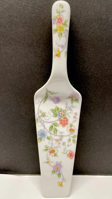Andrea by Sadek Cake Server Colorful Floral Porcelain