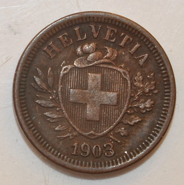 1903 Switzerland 1 Rappen - Starting Bid 1 cent- No reserve   Tough date