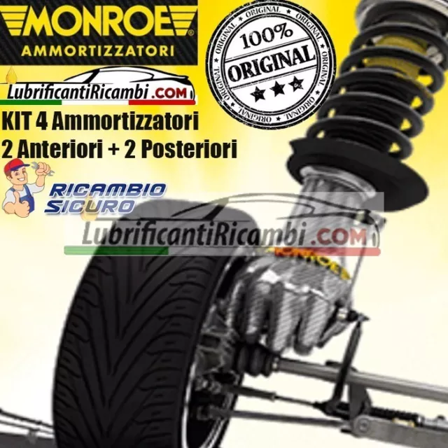 KIT 4 Ammortizzatori MONROE ORIGINAL Reflex Lancia Y nuovi Dal 1995 A 2003- 2 An