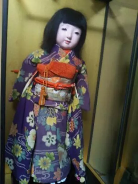 Japan Antique Meiji Chirimen Kimono Ichimatsu Doll Handmade Large 70cm 1.5kg