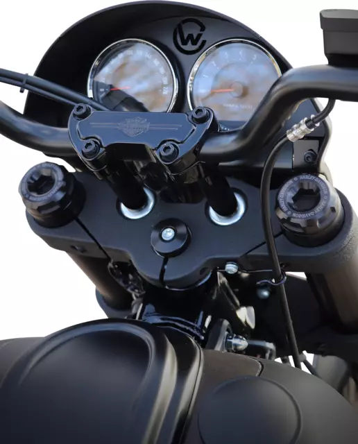 Harley Cult Werk Tachometer Versatz Kit 18-22 FXLRS Softail schwarz HD-BRO122