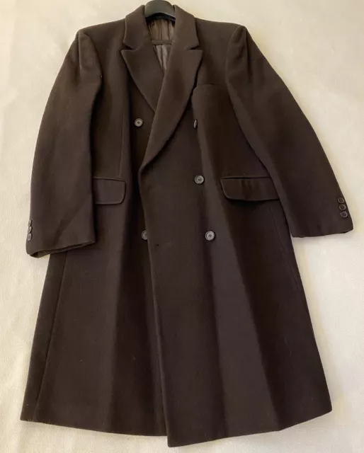 VTG  Fleischer’s Clothing Wool & Cashmere Men's Trench Coat SZ M Brown (JL-189)