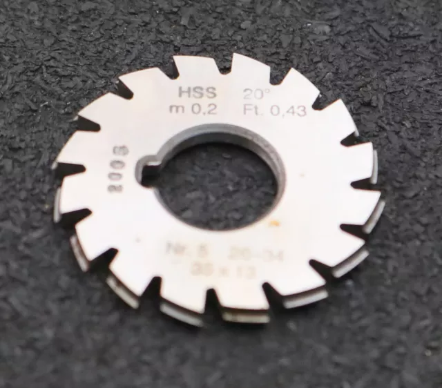 DOLD Zahnformfräser m= 0,2mm No. 5 für Z= 26-34 EGW 20° gear profile cutter