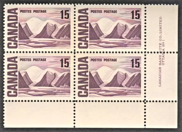 Canada #463 Pl. No. 1, LR CB, 15¢ *BYLOT ISLAND CENTENNIAL ISSUE*, OG, XF, MNH!