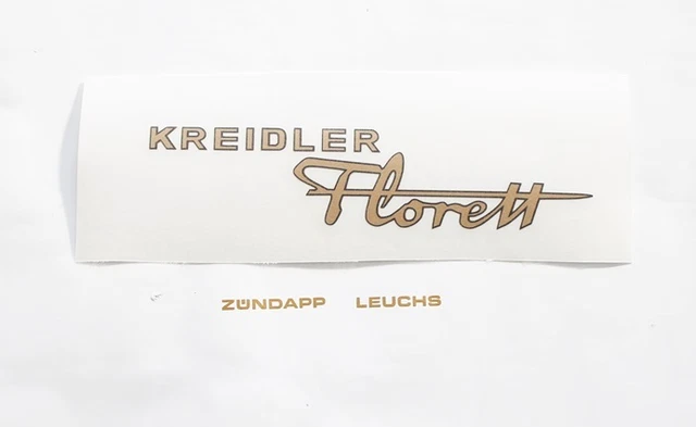 Kreidler Florett K 54 LF LH LFH 1 Stück Tank Aufkleber in Gold/Schwarz 135mm