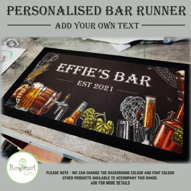 Personalisierte Willkommenslager Bier Text Bar Läufer Pub Club Café Cocktailmatte