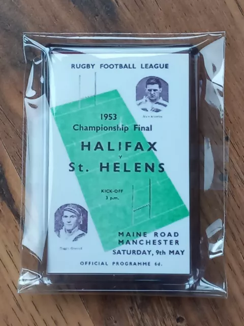 1953 Rugby League Championship Final fridge magnet - Halifax vs St Helens