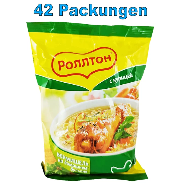 Rollton Instant Noodles pollo (42 x 60 g) pasta istantanea piatto di pasta