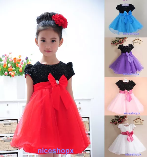 GIRLS Flower Formal Bridesmaid Party Princess Prom Wedding Christening Dress