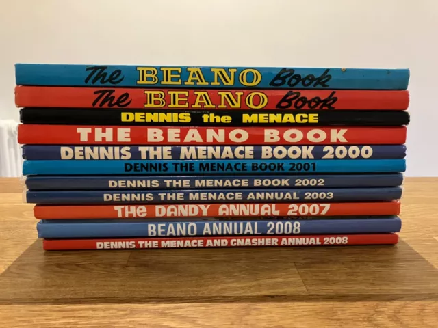 11 Beano, Dennis The Menace and Dandy Annuals 1977 to 2008
