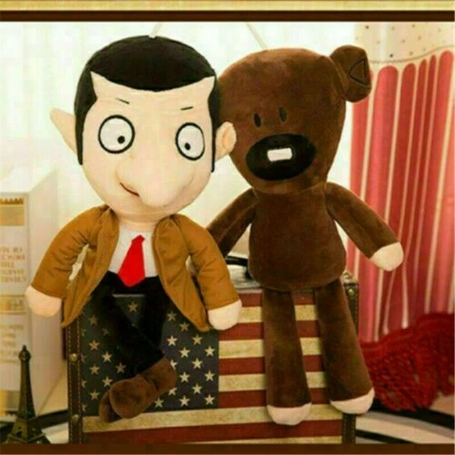 2pcs Kids Mr Bean+Teddy Bear Gifts Bear Movie Soft Doll Stuffed Plush Toy 30cm