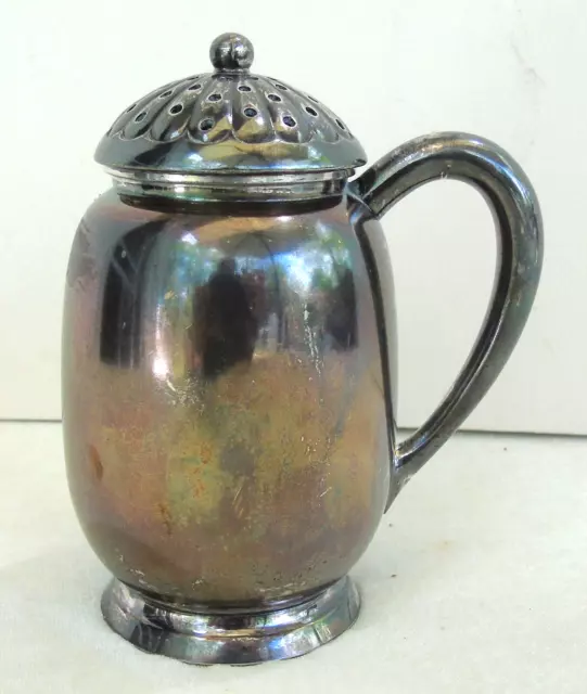 Antique Meriden Co Quadruple Silver Plate Sugar Shaker