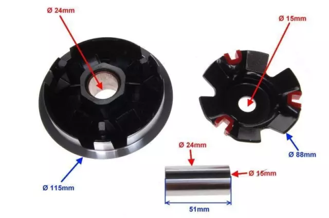 Juego de variador tuning para 4T GY6 125-150ccm 152QMI 157QMJ 1P57QMJ Roller Quad ATV 2