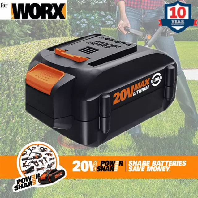 5.0AH 18V/20V Li-ion Battery For Worx WA3512 WA3512.1 WA3525 WA3520 Rockwell RW9 5.0AH 18V/20V Li-ion Battery For Worx WA3512 WA3512.1 WA3525 WA3520 Rockwell RW9