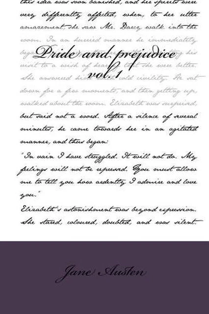 Pride and Prejudice: Vol. 1 by Jane Austen (English) Paperback Book