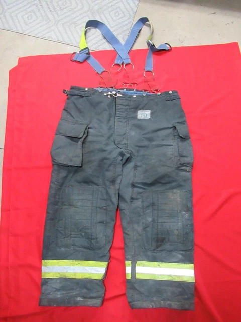 BLACK MORNING PRIDE Fire Fighter Turnout PANTS 50 X 30 BUNKER GEAR RESCUE TOW