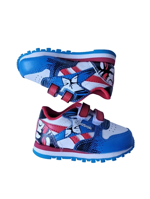 REEBOK MARVEL CAPTAIN America Kids Size Blue Red Toddler Shoes
